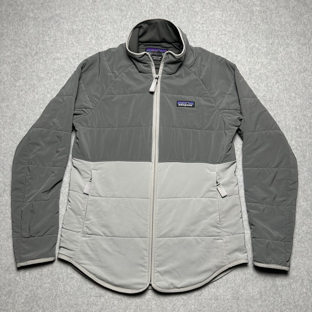 Patagonia Womens Pack In Jacket Puffer Full Zip Gray Two Tone Outdoors Sz S